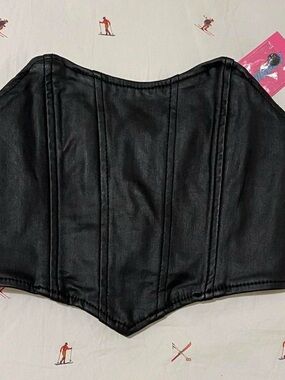 NWT Edikted Leather Corset Top